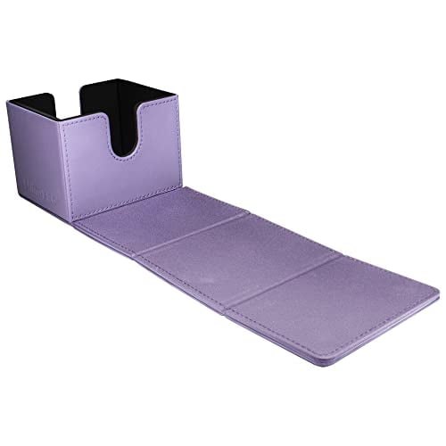 Ultra Pro - Vivid Alcove Edge Deck Box (Purple) - Stores & Protects Up To 100 Standard Size Collectible Cards, Baseball Cards, Gaming Cards, Sports Cards or Any Standard Size Cards In Your Collection