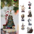 thumbnail image 2 of Adornos para árboles de Navidad, 7 piezas de colgantes acrílicos, bonitos adornos navideños de pesadilla para interiores, hogar, vacaciones, decoración colgante para interiores de automóviles, adornos, 2 of 7