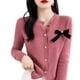thumbnail image 5 of MJG temperamento suéter con lazo chaqueta de mujer nuevo versátil cárdigan de punto dulce chaqueta cárdigan reductora de edad a la moda, 5 of 5