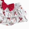 thumbnail image 6 of Infant Baby Girl Summer Clothes MY FIRST BASEBALL SEASON Romper 3 Piece Sets + Floral Skirt + Headband Ruffle Trim Elastic Waist Baby Girl Short Set 3 6 9 12 18 Months, 6 of 7