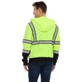 thumbnail image 2 of Bass Creek Outfitters Men's Fleece Hi Vis Full Zip up Work Hoodie, Sizes M-XXL, 2 of 4