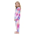 thumbnail image 4 of Fluffy Pajamas Set Fuzzy Winter Warm Pj Sets Pullover Tops and Long Pants Pink and Blue Tie-dye Pattern X-Small, 4 of 8