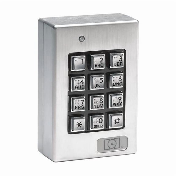 Linear Access Keypad Weatherizd, 3inW, Gray/Black 212SE