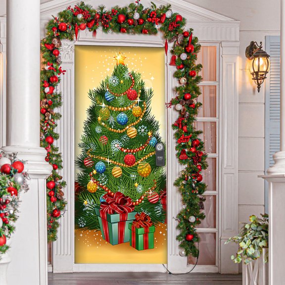 Christmas Door Cover Decoration Christmas Door Cover Door Hanging Party Decoration Door Cover Tapestry