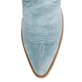 thumbnail image 4 of YDN Women Fashion Cowboy Boots Pull On Western Boots Closed Toe Chunky Heels Mid Calf Boots Retro Holiday Dress Shoes Size 7 Blue, 4 of 4