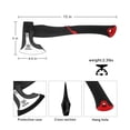 thumbnail image 5 of WICING 15" Splitting Hatchet, 1065 High Manganese Steel Hand Axe for Wood Splitting, 2.3 lbs Camping Axe Chopping Wood, 5 of 6
