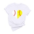 thumbnail image 5 of Tunique d'Été Tops for Women 2023 Col Rond Baseball Imprimé Chemisiers à la Mode Décontractée Chemises à Manches Courtes Confortables, 5 of 5