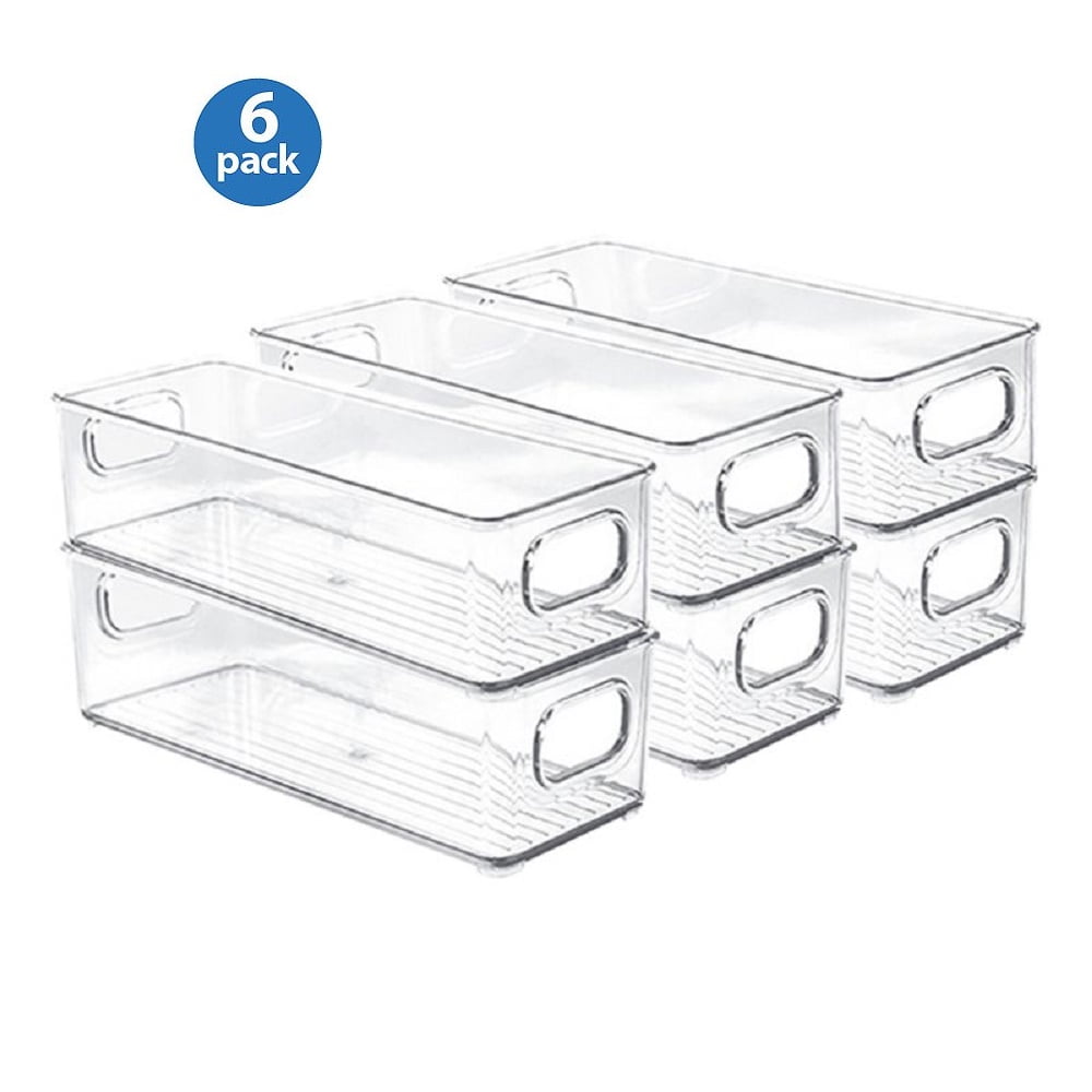 Deep Plastic Kitchen Storage Organizer Container Bin for Pantry, Cupboard, Shelves