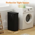 thumbnail image 3 of Lifewit 65L Slim Laundry Hamper, Small Laundry Basket with Lid, Dirty Narrow Collapsible Clothes Storage with Easy Carry Extended Handles, Tall Hampers for Bedroom Laundry Room, Black, 1 Pack, 3 of 9