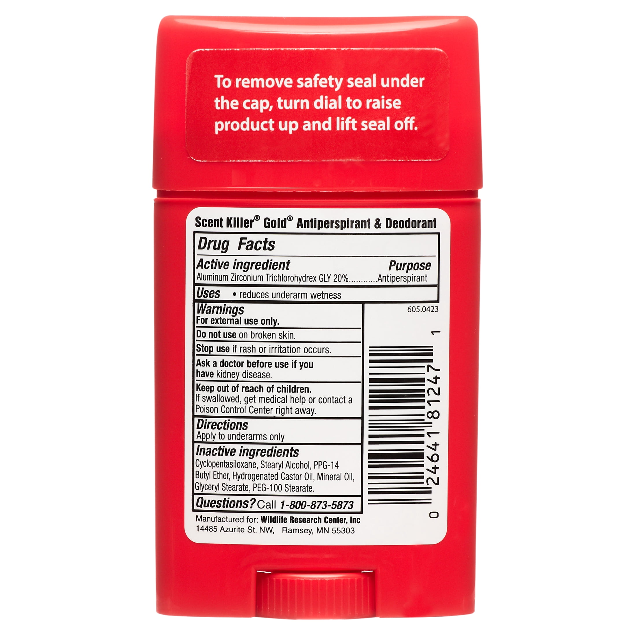 (2 pack) Wildlife Research Center, Scent Killer Gold, 2.25 oz Hunting Antiperspirant and Deodorant