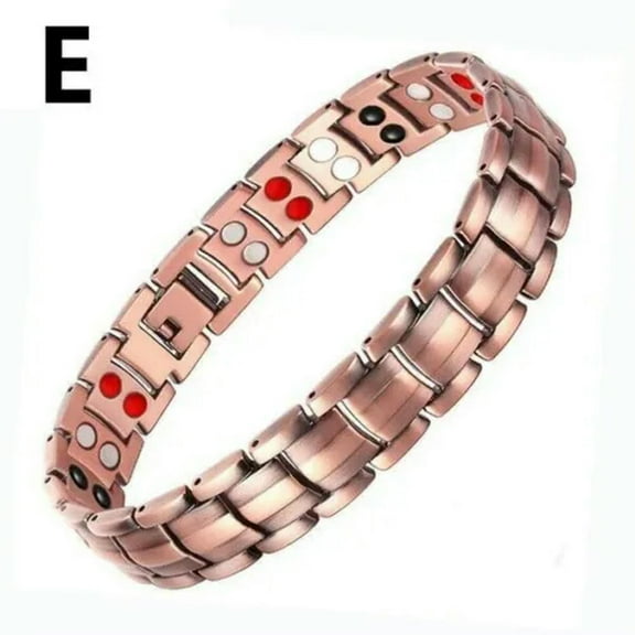 EOEMY Men Women Therapeutic Energy Healing Copper Magnetic Bracelet Therapy Arthritis-#8