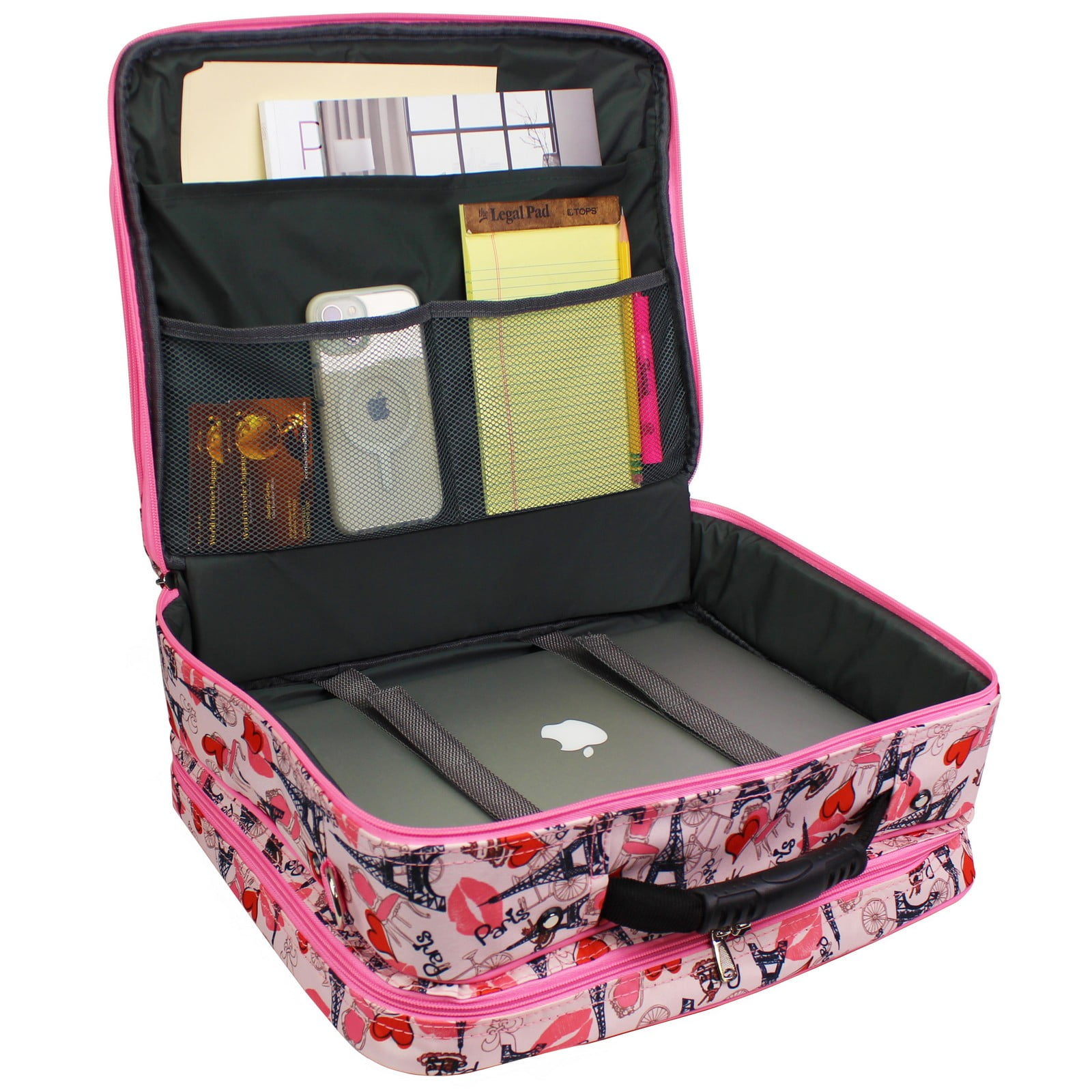 World Traveler Rolling 17-inch Laptop Case - Paris Pink
