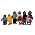 thumbnail image 2 of Juego de casas de muñecas de madera OKOK, 8 unidades, muñecas familiares para juegos de rol, 2 of 3