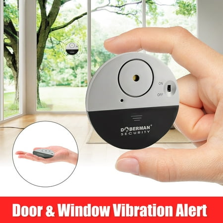 - DOBERMAN SECURITY Home Office Security Super-Slim Wireless Door Window Vibration Burglar Alarm Alert Sensor