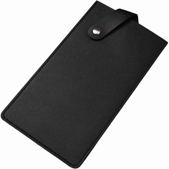 Black PU Leather Wide Meat Cleaver Protector Waterproof Butcher Scissors Sheath Universal Durable Leather Chef Scissors Edge Guard Cover Sleeve Case Holder with Snap