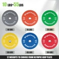 thumbnail image 3 of Perfect for Any Training Program:Boost your routine with bumper plates designed for HIIT, powerlifting, or functional fitness. Add variety to workouts while protecting floors, 3 of 7