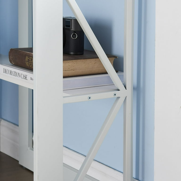 VECELO Corner Computer Desk with Keyboard Tray and Storage Shelf