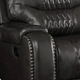thumbnail image 4 of Leatherette Power Recliner with Diamond Stitching, Black, 4 of 5