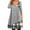 Gray, variant on Patlollav Womens Dresses Fashion Solid Plaid Patchwork Long Sleeve Buttons Dress