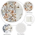 thumbnail image 3 of Floral Shower Curtain Boho Brown Flower Shower Curtains for Bathroom Washable Waterproof Fabric Shower Curtain Set with Hooks Botanical Fall Leaves Bathroom Decor (72x72,Brown), 3 of 6