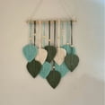 thumbnail image 4 of Leodye 1PCS Leaf Macrame Wall Hanging Tapestry, Hand Woven Wall Art Decor for Bedroom and Living Room Interior -15.7*26.7IN, 4 of 7