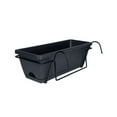 thumbnail image 1 of DOLITY Balcony Railing Planter Pot Flower Pot Vase Hanging Planter Window Planter Boxes Dark Grey, 1 of 9