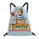 thumbnail image 1 of Timothy va a la Escuela Mochila de Cuerdas para Deportes y Gimnasio, Bolsa de Cuerdas Resistente al Agua, Bolsa Cinch, 30×40cm, 1 of 6