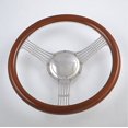 thumbnail image 1 of Flashpower 15.5'' Billet Steering Wheels Wood half wrap Banjo Corvair Impala Chevy II, 1 of 4