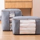 thumbnail image 4 of Advancent Bolsa de almacenamiento de ropa plegable con cremalleras, tienda y aplicación amplia de ropa, multifuncional Almacenamiento y organización del hogar púrpura l, 4 of 6