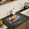 thumbnail image 5 of Yayeee Dish Drying Mat for Kitchen Counter 18" x 24" Microfiber Super Absorbent Coffee Decorative Pad, Swirling Starry Sky, 5 of 9