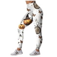 thumbnail image 6 of mgoYE Halloween Womens Leggings Cute Pumpkin Ghost Print PJs Bottoms Causal Soft Long Lounge Pants Sleepwear Women's Leggings Size XL, 6 of 7