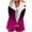 Hot Pink, variant on Fashion Winter Warm Caots for Womens Plus Size Zip Up Composite Plush Button Lapels Jacket Outwear Coat