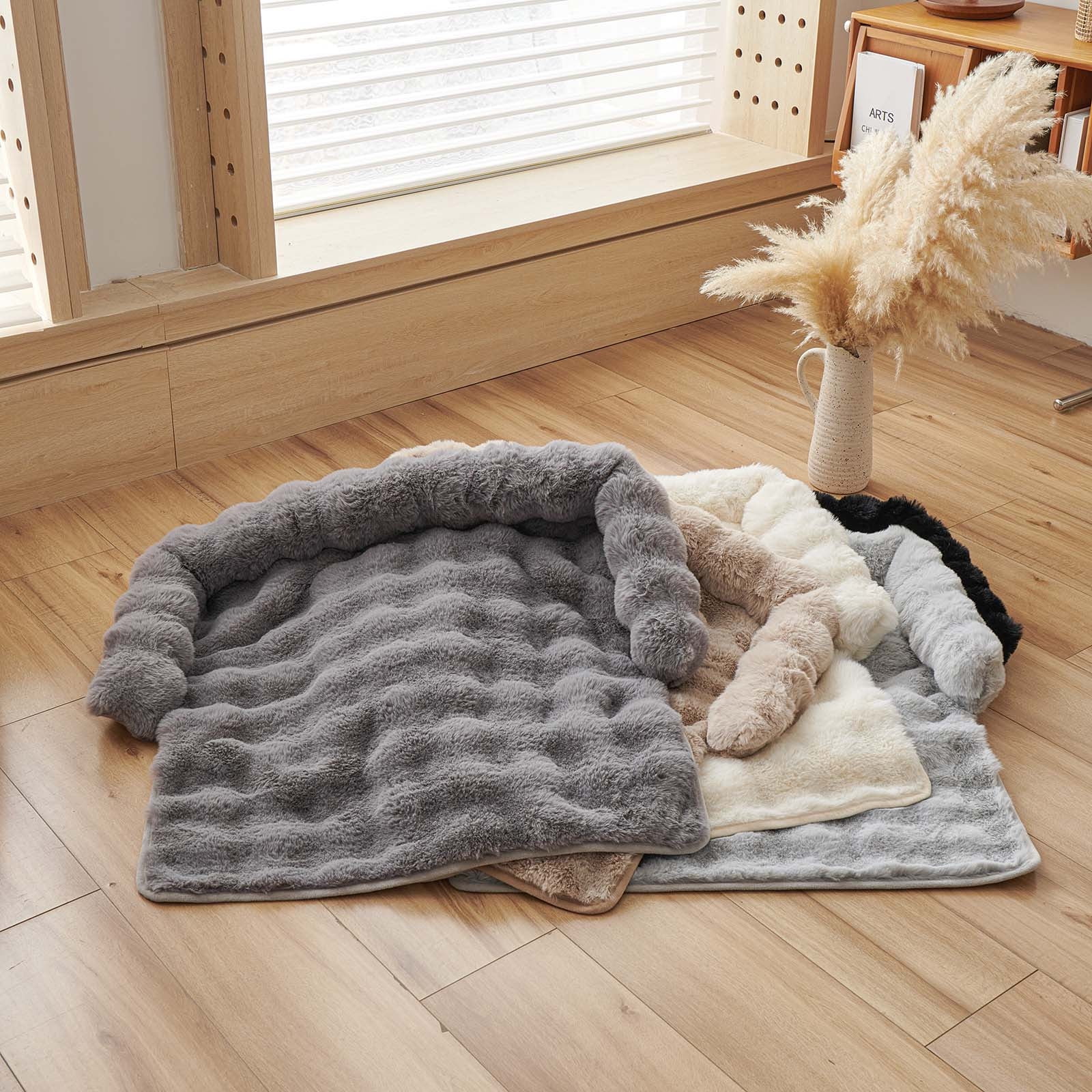 Cozy Dog Mat For Couch Washable Furniture Protector Calming Pet Bed Sofa Cover For Puppy And Cats