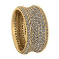 thumbnail image 3 of 5Ct Round Cut Natural Diamond 7Row Concave Women's Anniversary Wedding Eternity Band Ring 18k Gold IJ SI2, 3 of 3