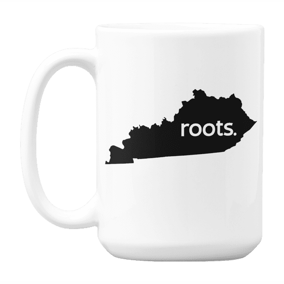 Kentucky Roots & KY USA State Map, US Citizen Coffee & Tea Mug Cup (15oz)