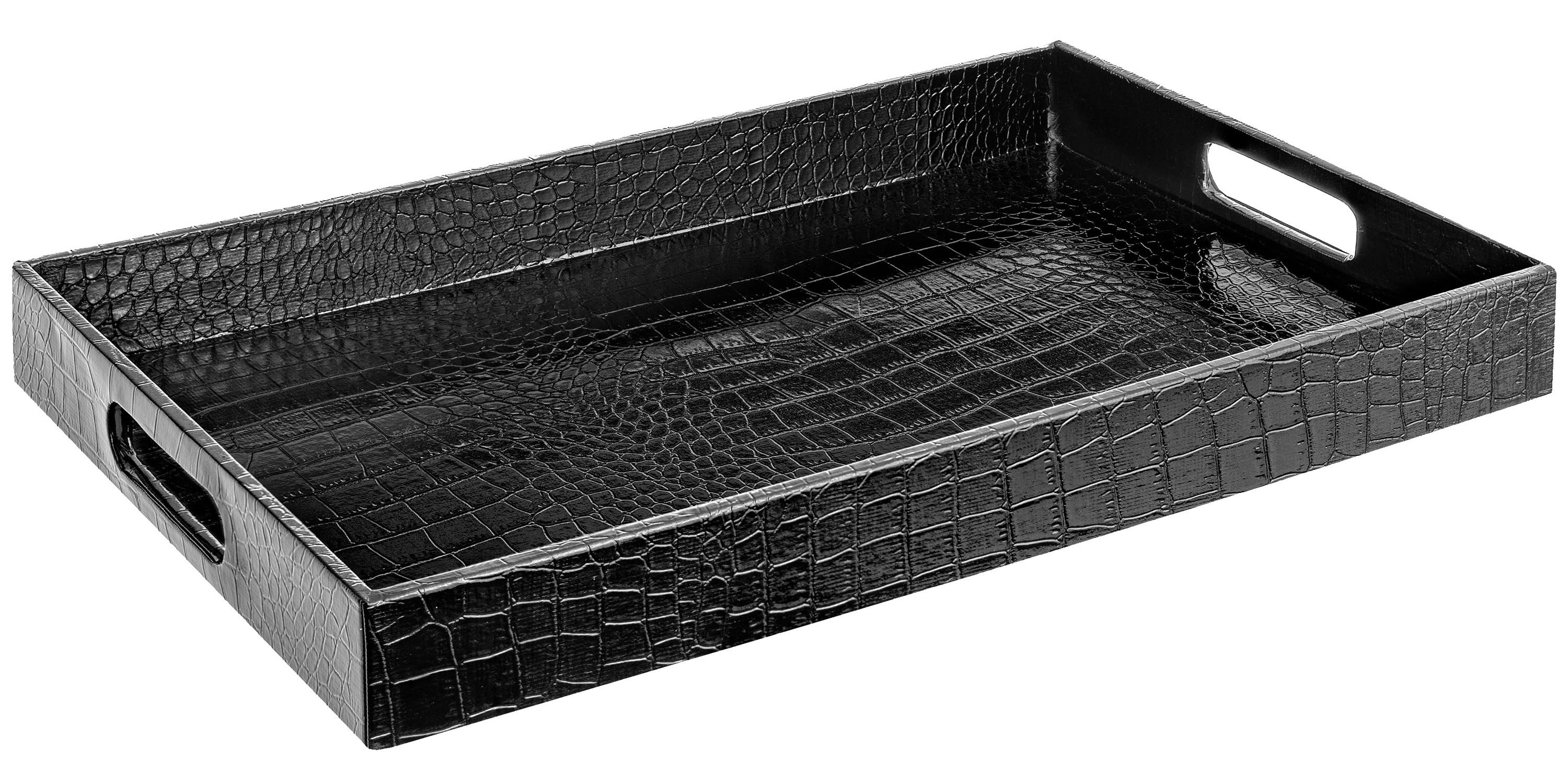 Home Redefined 18x12" Rectangle Alligator Faux Leather Decorative