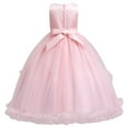 thumbnail image 3 of IBTOM CASTLE Flower Girl Princess Floral Boho Lace Embroidered Pageant Dresses for Kids Party Wedding Puffy Communion Maxi Gown 9-10 Years Pink, 3 of 8