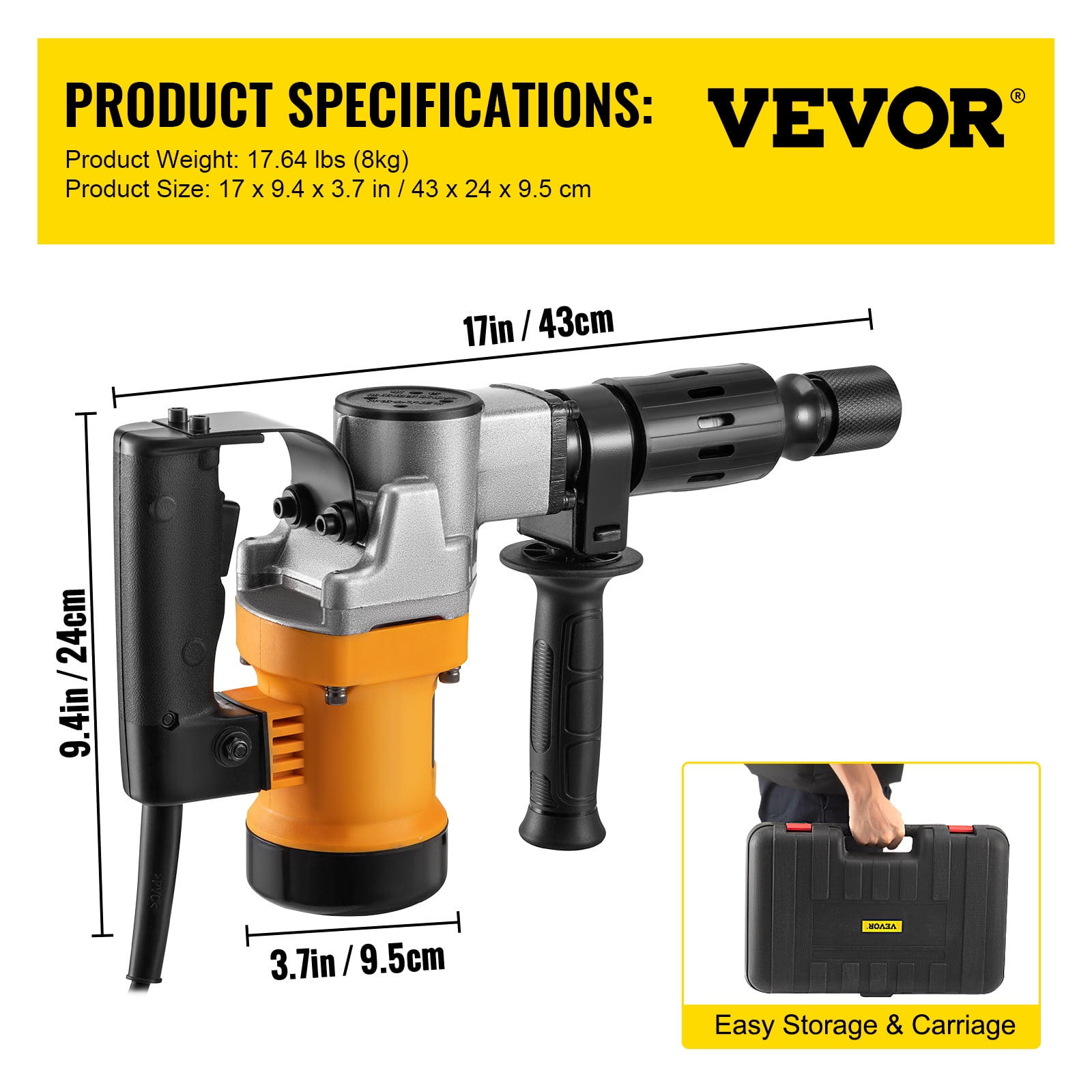 VEVOR Demolition Hammer, 0.67\