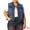 Blue, variant on Women's Plus Size Casual Button Sleeveless Denim Vest Jacket 2X Blue