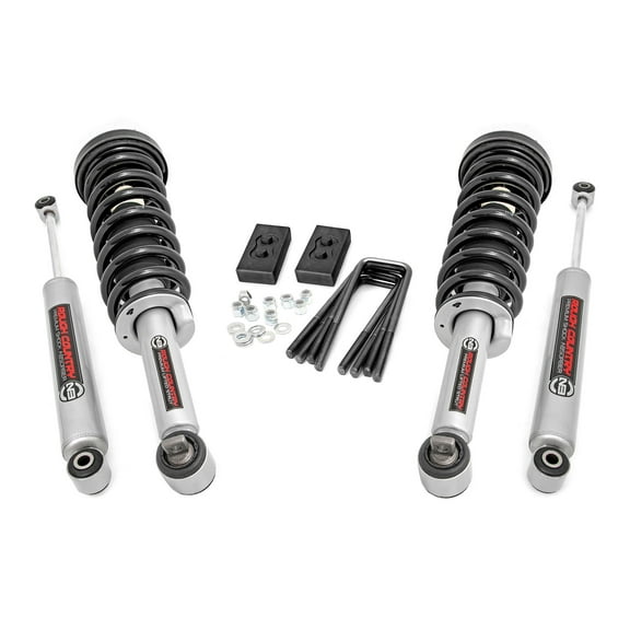 Rough Country 2" Lift Kit w/N3 Struts & Shocks for 21-23 Ford F-150 4WD - 57131 Fits select: 2022 FORD F150, 2021 FORD F150 SUPER CAB
