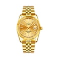 thumbnail image 2 of Resicozy Mens Watches Fashion Quartz Wristwatch with Round Case Casual Business Watch Stainless Gift 2026 Gold with Gold Face, 2 of 3