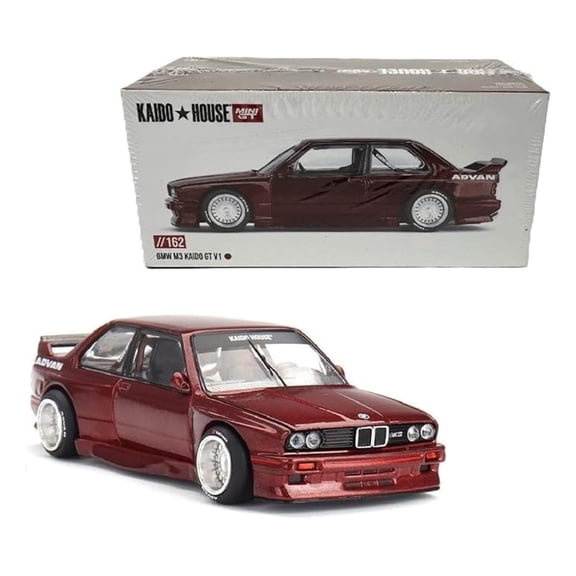 Model Car Compatible with Kaido House x Mini GT 1:64 (E30) Kaido GT V1 M Red Limited Edition KHMG162