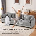 thumbnail image 6 of YWEN 113.78" Chenille Sectional Sofa, Comfy Modular Loveseat Sofa, Modern 3-Seat Couch Deep Seat Sofa Set for Living Room,Gray, 6 of 17