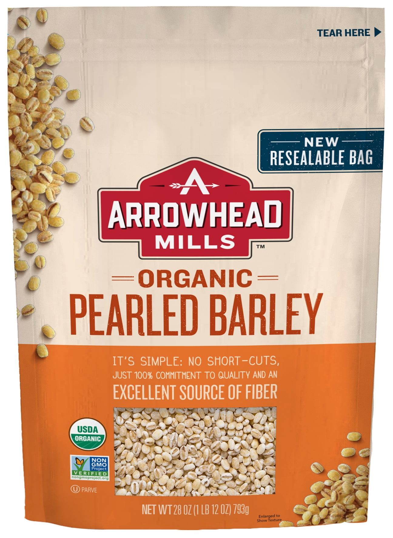 Photo 1 of Arrowhead Mills Organic Pearled Barley, 28 oz 6 pack best by 11*14*21