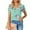 #2-Mint Green, variant on Patlollav Womens Petal Sleeve Tops V-Neck Short Sleeve T-Shirts Cute Print Summer Blouses