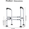 thumbnail image 2 of Maritcute Adjustable Toilet Safety Rails - Metal Hand Rails for Elderly, Disabled, Pregnant (330lbs Capacity), 2 of 8