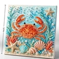 thumbnail image 5 of POSORJU Ocean Theme Pearl Art DIY Kit, 8D Sparkling Coastal Wall Decor with Blue Octopus, Seashells, Starfish & Rhinestone Accents, Relaxing Craft for Adults, Teens, Beach Lovers (Crab), 5 of 5