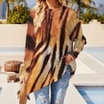 thumbnail image 4 of Tiger Animal Print T Shirt Casual Loose Long Sleeve T Shirts Custom Vintage Tshirt Ladies Autumn Clothing Big Size XL 6, 4 of 7
