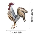 thumbnail image 3 of Metal Rooster Garden Statues & Sculptures, Chicken Yard Art Decor Standing Animal 𝐋awn Ornament for Backyard Patio Kitchen Decorations, 3 of 6