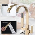 thumbnail image 3 of Wowow Waterfall Single-Handle Freestanding Tub Faucet with Handshower, Floor Mounted Tub Filler Faucet in Brushed Gold, 3 of 7